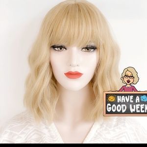 Beautiful golden blond wig
